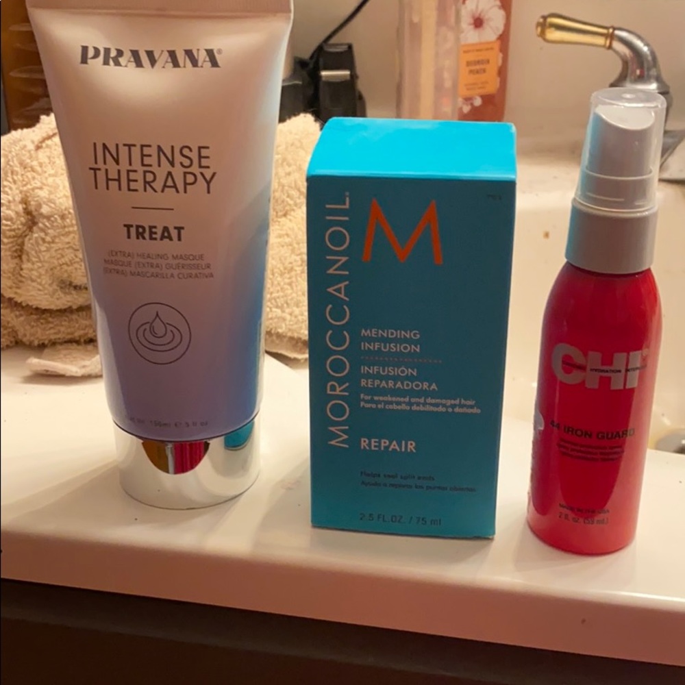 New hair product, Pravana, Moroccan oil, and Chi